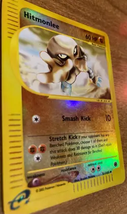 Pokemon Card Hitmonlee 81/165 Reverse Holo Foil e-Reader Expedition Vintage 2002 - Image 2