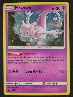 2017 MEWTWO SM77 BLACK STAR PROMO HOLO Pokemon TCG Trading Card Game - Image 1