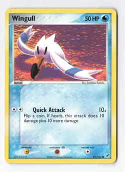 Wingull 81/107 Regular Common EX Deoxys Series Vintage Pokemon TCG Card NM - Image 1