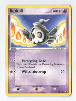 Duskull 58/107 Regular Common EX Deoxys Series Vintage Pokemon TCG Card LP/NM - Image 1