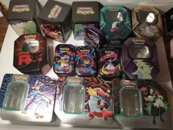 Pokemon TCG Card Poke Tins, Lot of 20, Various Styles Sizes Empty, No Cards - Image 1