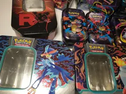 Pokemon TCG Card Poke Tins, Lot of 20, Various Styles Sizes Empty, No Cards - Image 2