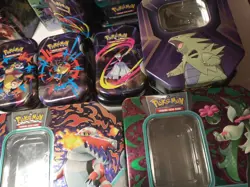 Pokemon TCG Card Poke Tins, Lot of 20, Various Styles Sizes Empty, No Cards - Image 3