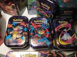 Pokemon TCG Card Poke Tins, Lot of 20, Various Styles Sizes Empty, No Cards - Image 4