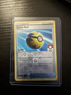 Quick Ball - 179/202 - STAFF League Cup Reverse Holo - Pokemon Card - NM - Image 1