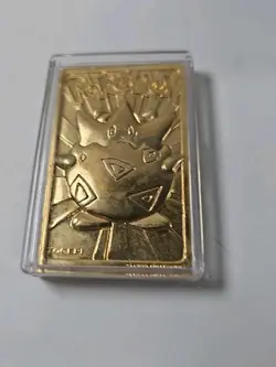 Pokemon 23k Gold Plated Togepi Trading Card 1999 Burger King - Image 2