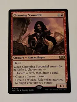 MTG Charming Scoundrel - Wilds of Eldraine NM - Image 1