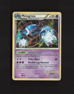Metagross 4/95 Unleashed Cracked Ice Holo Rare Pokemon Card DMG - Image 1