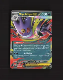 Mega Gengar ex 056/094 Phantasmal Flames Ultra Rare Holo Pokemon Card NM - Image 1