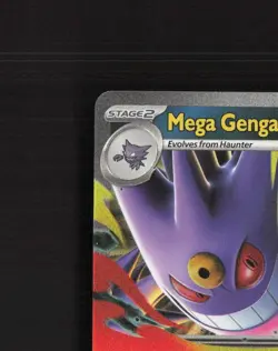 Mega Gengar ex 056/094 Phantasmal Flames Ultra Rare Holo Pokemon Card NM - Image 3