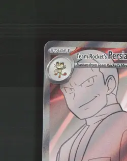 Team Rocket's Persian ex 219/182 Destined Rivals Full Art Pokemon Card NM - Image 3