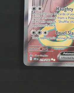 Team Rocket's Persian ex 219/182 Destined Rivals Full Art Pokemon Card NM - Image 5