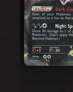 Darkrai EX 63/108 Dark Explorers Rare Holo Pokemon Card DMG - Image 5