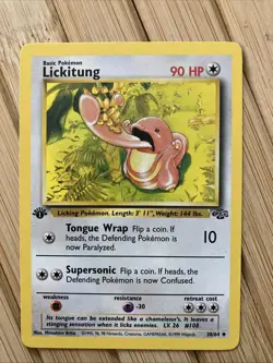 Lickitung 38/64 1st Edition Uncommon 1999 WOTC Jungle Pokemon Card Vintage - Image 1