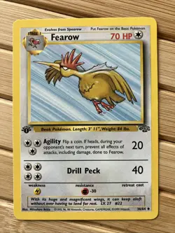 Pokemon TCG Fearow Jungle 1st Edition Uncommon Card 36/64 LP+ Condition - Image 1