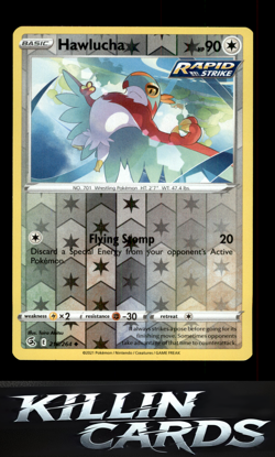 Reverse Holofoil Hawlucha 216/264 Pokemon Uncommon SWSH08: Fusion Strike Card NM - Image 1