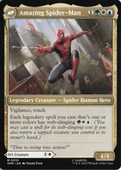 Peter Parker / Amazing Spider-Man #10 Mythic Rare - Marvel's SPM MTG PACK FRESH - Image 2