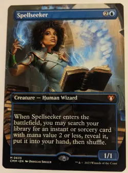 MTG English Magic Card BORDERLESS Near Mint SPELLSEEKER from Commander Masters - Image 1