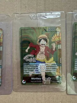3 X Grevin Paris One Piece CCG Monkey D. Luffy Promo Card - new Mint!! - Image 3
