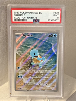 PSA 9 2023 POKEMON MEW EN #170 SQUIRTLE ILLUSTRATION RARE ~ AWESOME CARD!!! - Image 1