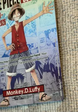 One Piece Monkey D. Luffy US Voyage College Basketball Promo Card (Mint - New) - Image 2
