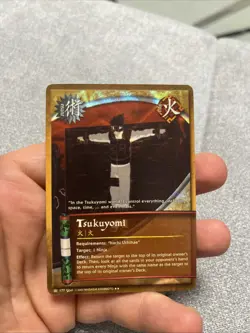 Naruto Card Ccg Tcg - Tsukuyomi Wavy Foil Unlim 117 Nm - Image 1