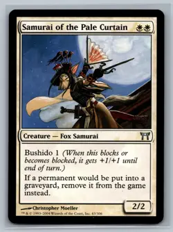 Magic MTG Champions of Kamigawa Samurai of the Pale Curtain #43/306 TCG CCG - Image 1
