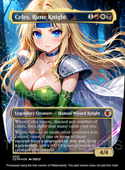 Celes, Rune Knight - Anime Waifu High Quality Altered Art Custom card - Image 1