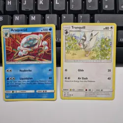 Pokemon Cosmic Eclipse Araquanid 65/236 & Tranquill 175/236 Card Bundle - Image 1
