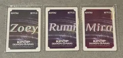 Kayou K-Pop Demon Hunters Promo Card Set ~ Rumi Zoey & Mira Cards Sealed - Image 2