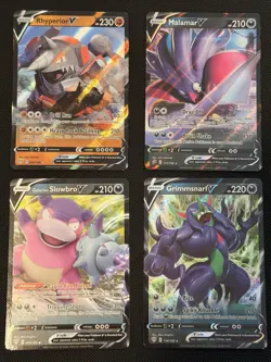 Pokemon TCG Sword & Shield V Ultra Rare Holo Card Lot 4 Cards LP Condition 2020 - Image 1