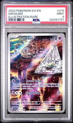 2023 POKEMON SVI EN-SCARLET & VIOLET ILLUSTRATION RARE #210 DROWZEE PSA 9 - Image 1