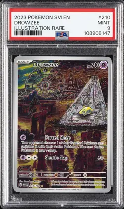 2023 POKEMON SVI EN-SCARLET & VIOLET ILLUSTRATION RARE #210 DROWZEE PSA 9 - Image 1