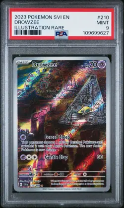 Drowzee 210 Illustration Rare Svi En-scarlet & Violet Pokemon PSA 9 - Image 1