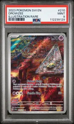 Drowzee 210 Illustration Rare Svi En-scarlet & Violet Pokemon PSA 9 - Image 1