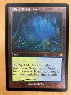 MTG 1x RETRO FOIL ETCHED Misty Rainforest 438 Modern Horizons 2 Magic the x1 NM - Image 1