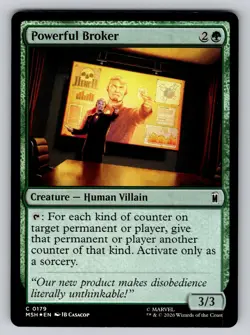 Powerful Broker 179 Common Marvel Super Heroes Magic: The Gathering Foil NM - Image 1