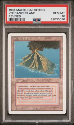 PSA 10 1994 MAGIC THE GATHERING REVISED EDITION VOLCANIC ISLAND - (POP 40) - Image 1