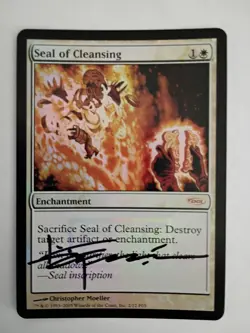 Magic The Gathering - 1x Signed Foil Seal of Cleansing (mtg) FMN Promo - Image 1