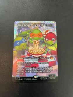 MTG- Michelangelo, Weirdness to 11 x1 - TMNT - Showcase Fracture FOIL - Image 1