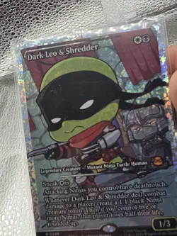 MTG TMNT Teenage Mutant Ninja Turtles Dark Leo and Shredder Fracture Foil, NM - Image 3