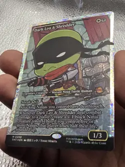 MTG TMNT Teenage Mutant Ninja Turtles Dark Leo and Shredder Fracture Foil, NM - Image 4