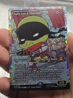 MTG TMNT Teenage Mutant Ninja Turtles Dark Leo and Shredder Fracture Foil, NM - Image 5