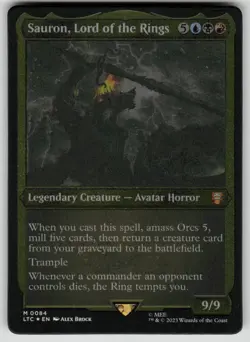 Sauron, Lord of the Rings Thick Stock Foil The Lord of the Rings 84 MTG NM - Image 1