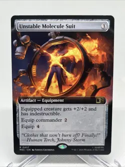 MTG Marvel Super Heroes - Unstable Molecule Suit Borderless EN Rare - 0457 - Image 1