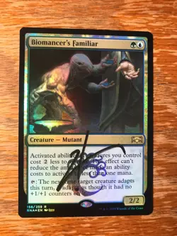 Magic the Gathering MTG foil Biomancer's Familiar Ravnica Allegiance signed NM - Image 2