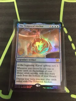 MTG Magic The Gathering The Temporal Anchor Foil Prerelease Promo Artifact Blue - Image 1