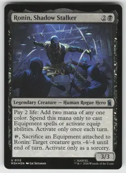 Ronin, Shadow Stalker 112 Marvel Super Heroes MTG Foil NM - Image 1