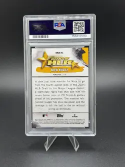 Topps 2025 Update Nick Kurtz Stars of MLB SMLB-61 RC Pink Foil PSA 10 - Image 2