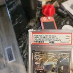 2026 Pokemon Mega Evolution Ascended Heroes Steven's Metagross EX #289 PSA 9 - Image 3